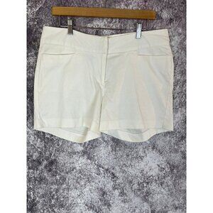 The Limited Shorts Women's 12 White Classic Khaki Casual Preppy Stretch Pockets